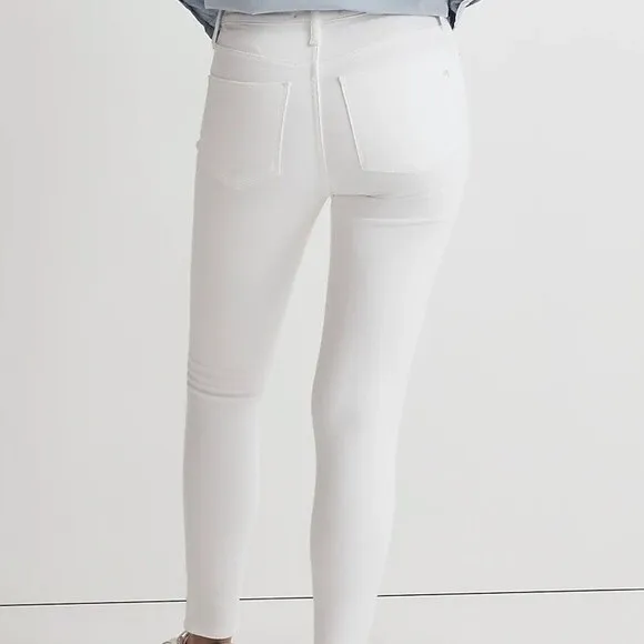Madewell NWT 9&quot; Mid-Rise Skinny Crop Jeans in Pure White Size 27