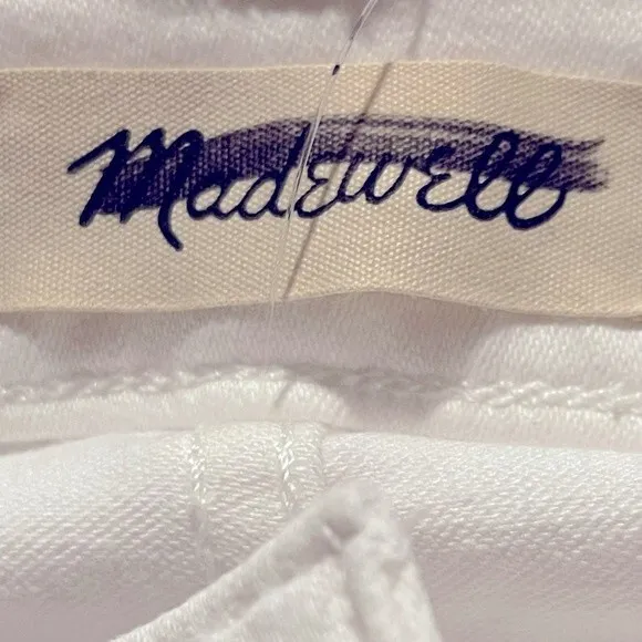 Madewell NWT 9&quot; Mid-Rise Skinny Crop Jeans in Pure White Size 27