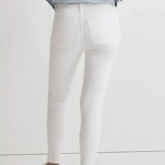 Madewell NWT 9&quot; Mid Rise Skinny Crop Jeans Size 25 in Pure White