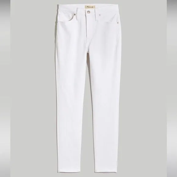 Madewell NWT 9&quot; Mid Rise Skinny Crop Jeans Size 25 in Pure White