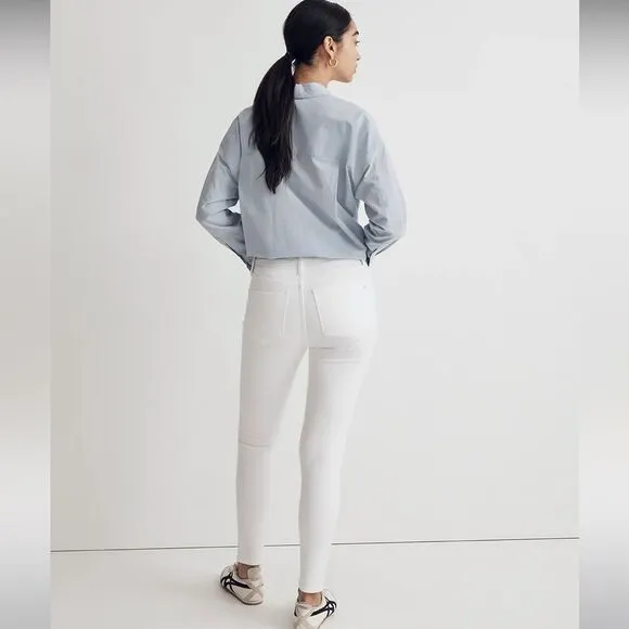 Madewell NWT 9&quot; Mid Rise Skinny Crop Jeans Size 25 in Pure White