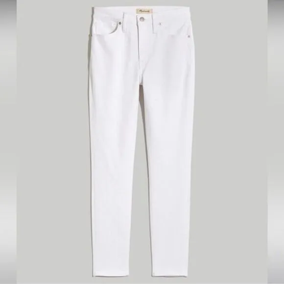 Madewell NWT 9&quot; Mid-Rise Skinny Crop Jeans Size 29 in Pure White