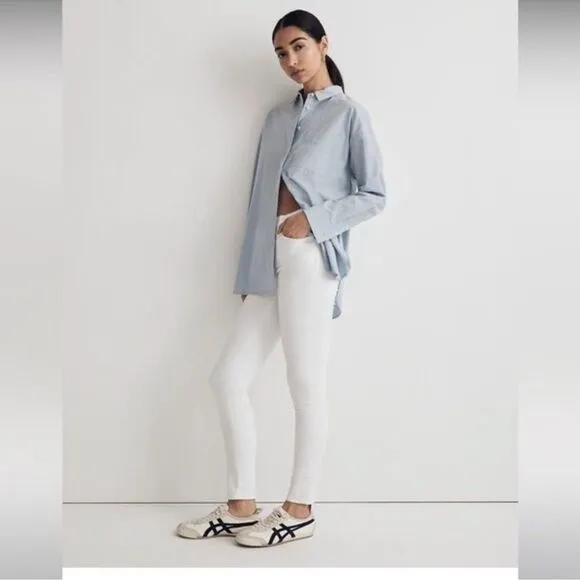 Madewell NWT 9&quot; Mid-Rise Skinny Crop Jeans Size 29 in Pure White