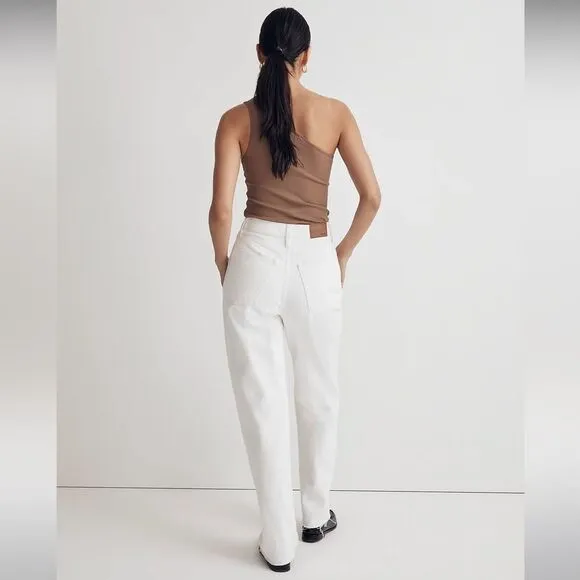 Madewell NWT Baggy Straight Jeans High Rise Size 31 in True White