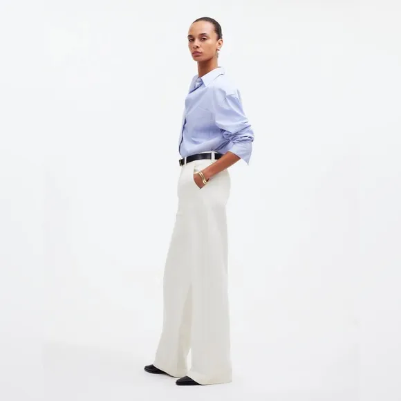 Madewell NWT Harlow Wide Leg Jean: Airy Denim Edition Size 28 in Tile White