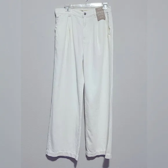 Madewell NWT Harlow Wide Leg Jean: Airy Denim Edition Size 28 in Tile White