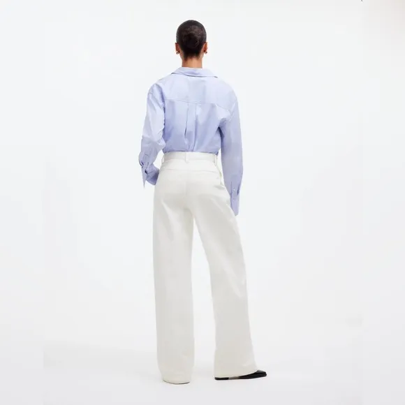 Madewell NWT Harlow Wide Leg Jean: Airy Denim Edition Size 28 in Tile White