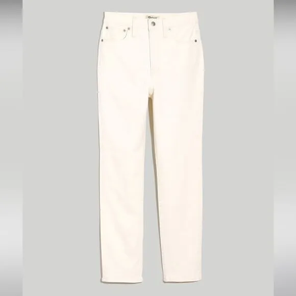 Madewell NWT High Rise The Perfect Vintage Jean Tile White Size 28 Ankle Length