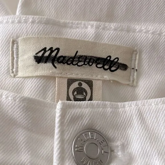 Madewell NWT High Rise The Perfect Vintage Jean Tile White Size 28 Ankle Length