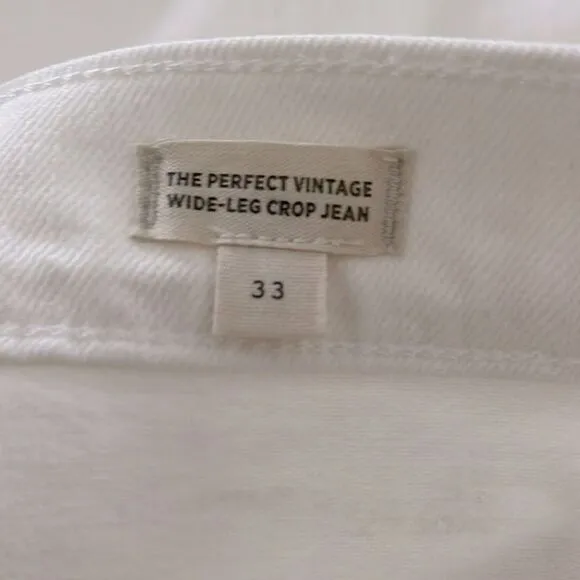 Madewell NWT Perfect Vintage Wide Leg Jeans Size 33 Patch Pocket Edition