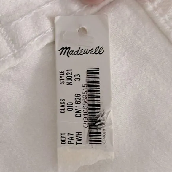 Madewell NWT Perfect Vintage Wide Leg Jeans Size 33 Patch Pocket Edition