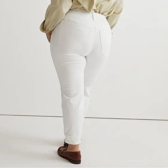 Madewell NWT Plus Stovepipe Jeans High Rise in Pure White Size 24W