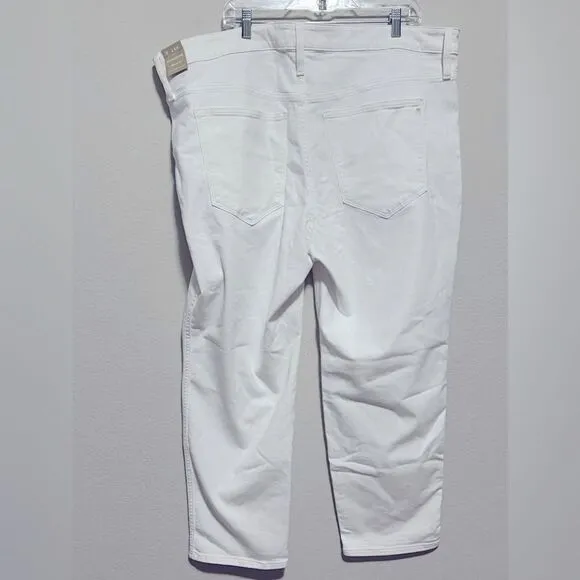 Madewell NWT Plus Stovepipe Jeans High Rise in Pure White Size 24W