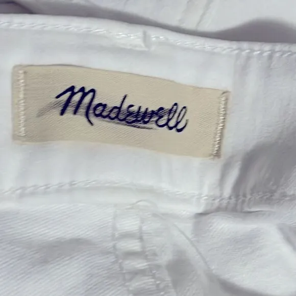 Madewell NWT Plus Stovepipe Jeans High Rise in Pure White Size 24W