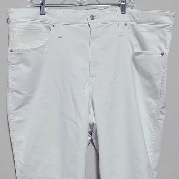 Madewell NWT Plus Stovepipe Jeans High Rise in Pure White Size 24W