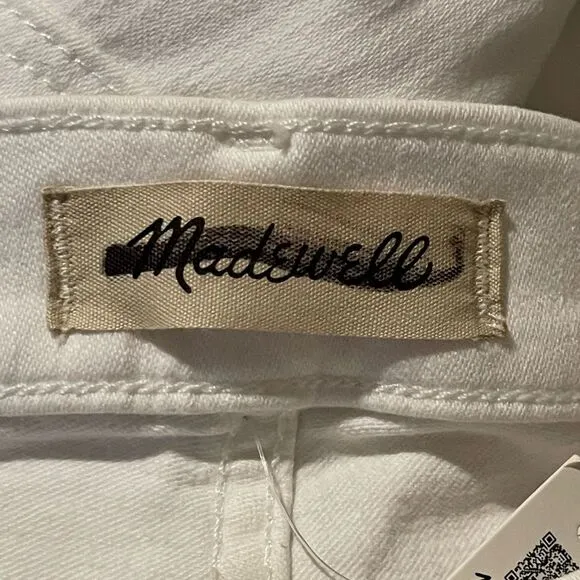 Madewell NWT Stovepipe Jeans Size 29 in Pure White High Rise