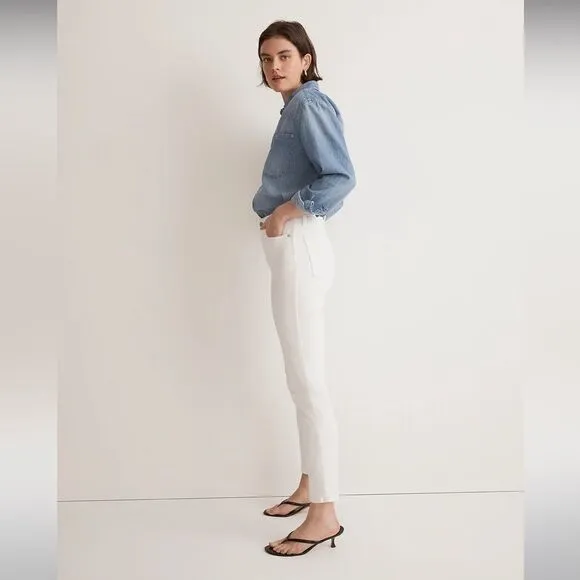Madewell NWT Stovepipe Jeans Size 29 in Pure White High Rise