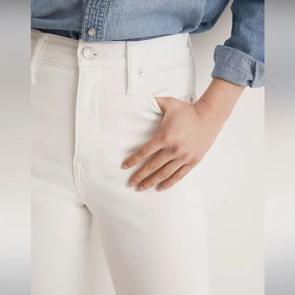 Madewell NWT Stovepipe Jeans Size 29 in Pure White High Rise