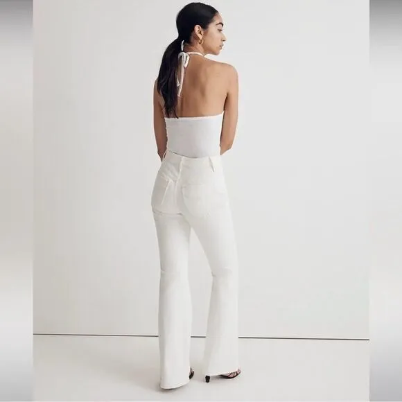 Madewell NWT The Perfect Vintage Flare Jeans Size 31 in Tile White | High Rise