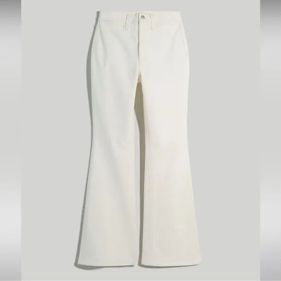 Madewell NWT The Perfect Vintage Flare Jeans Size 31 in Tile White | High Rise