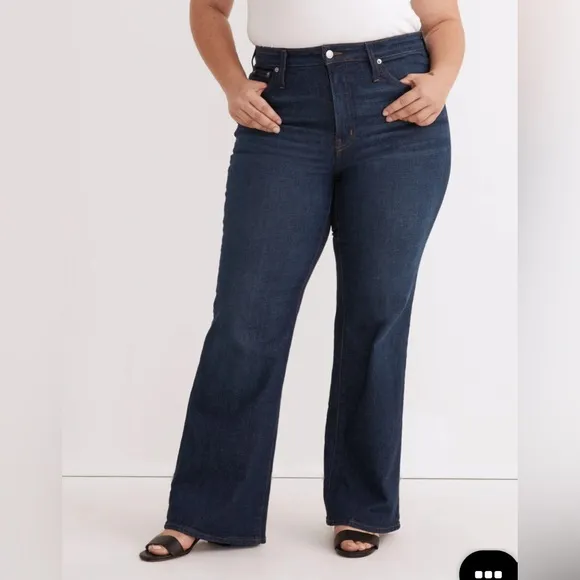 Madewell NWT The Plus Perfect Vintage Flare Jean in Beaucourt Wash NEW 33 Jeans