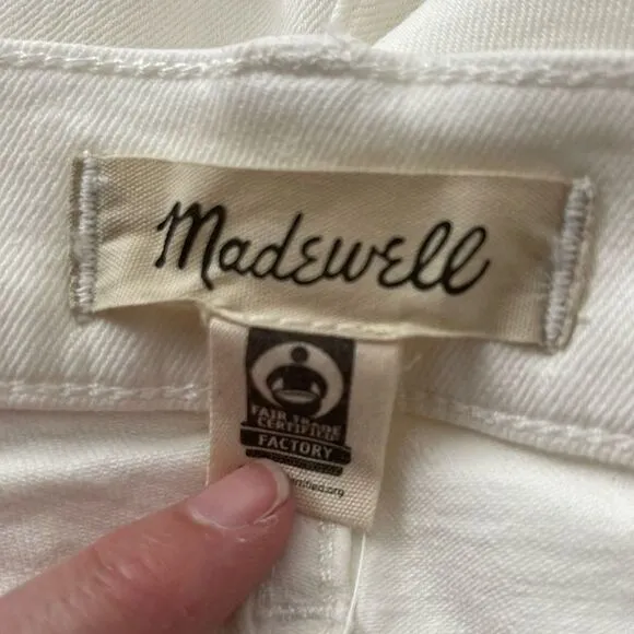 Madewell NWT White Tall Perfect Vintage Wide Leg Crop Jeans Size 29T High Rise