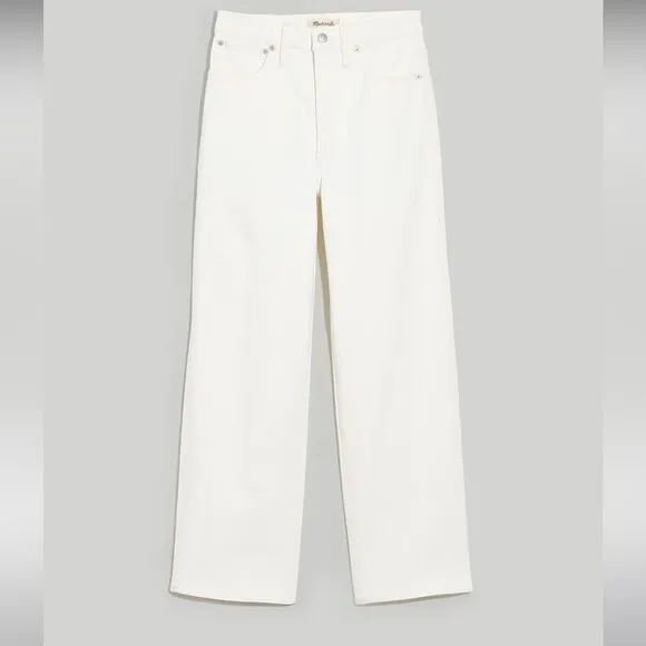 Madewell NWT White Tall Perfect Vintage Wide Leg Crop Jeans Size 29T High Rise