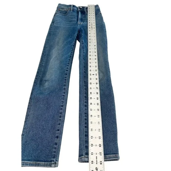 Madewell Perfect Vintage Jeans Womens 23 Blue Straight High Rise Stretch Casual