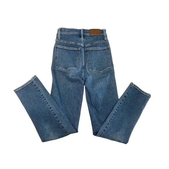 Madewell Perfect Vintage Jeans Womens 23 Blue Straight High Rise Stretch Casual
