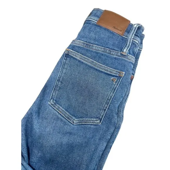 Madewell Perfect Vintage Jeans Womens 23 Blue Straight High Rise Stretch Casual