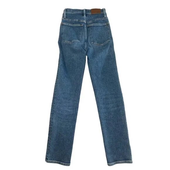 Madewell Perfect Vintage Jeans Womens 23 Blue Straight High Rise Stretch Casual