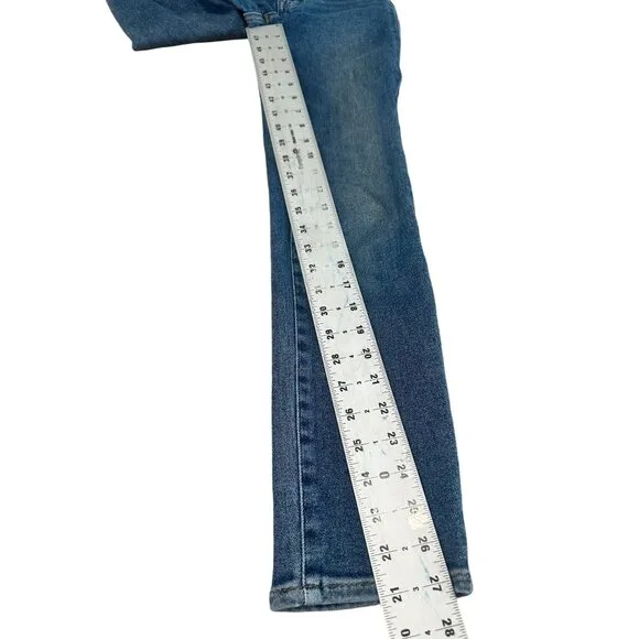 Madewell Perfect Vintage Jeans Womens 23 Blue Straight High Rise Stretch Casual