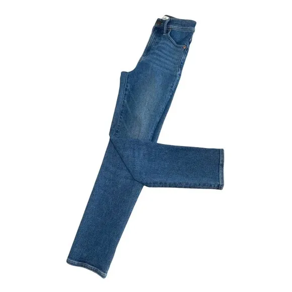 Madewell Perfect Vintage Jeans Womens 23 Blue Straight High Rise Stretch Casual
