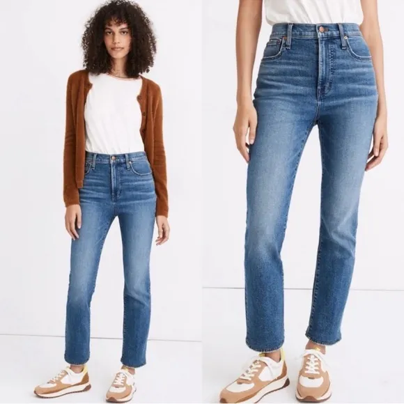 Madewell Slim Demi Boot denim jeans size 27 northaven wash