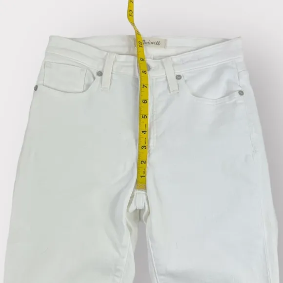 Madewell Tall 9&quot; Mid-Rise Skinny Jeans in Pure White 26 Tall