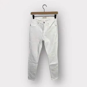 Madewell Tall 9&quot; Mid-Rise Skinny Jeans in Pure White 26 Tall