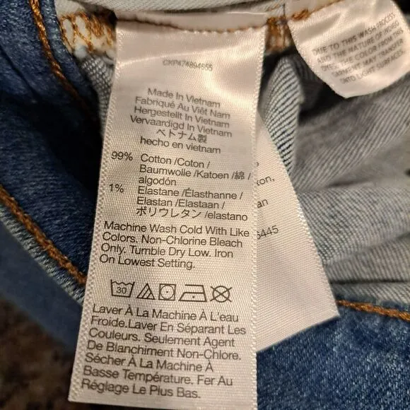 Madewell Tall Mid Rise Kick Out Jeans Raw Hem Edition Sz 25T NWT Style NJ436