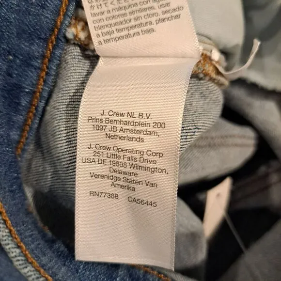 Madewell Tall Mid Rise Kick Out Jeans Raw Hem Edition Sz 25T NWT Style NJ436