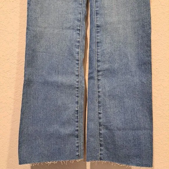 Madewell Tall Mid Rise Kick Out Jeans Raw Hem Edition Sz 25T NWT Style NJ436