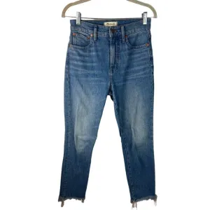 Madewell The Perfect Vintage High Rise Raw Hem Jeans in Ainsworth Wash 25