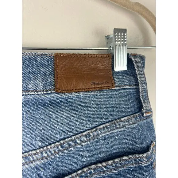 Madewell The Perfect Vintage High Rise Raw Hem Jeans in Ainsworth Wash 25