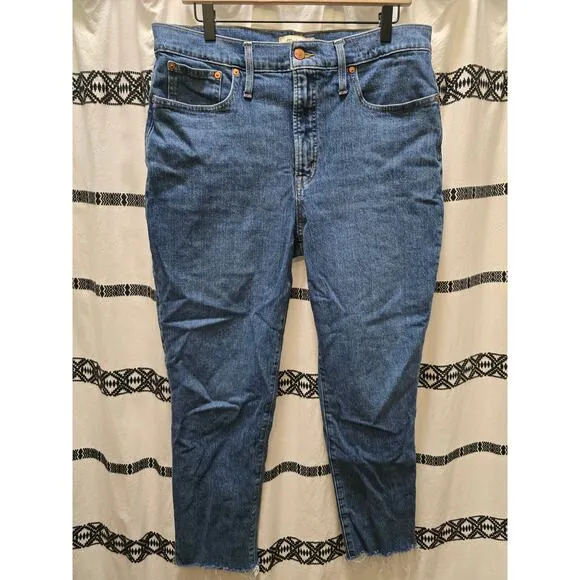 Madewell The Perfect Vintage Jean medium wash raw hem size 31