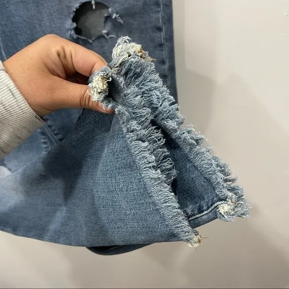 Madewell The Perfect Vintage Jeans in Banner Wash Size 30 Raw Fringe Hem