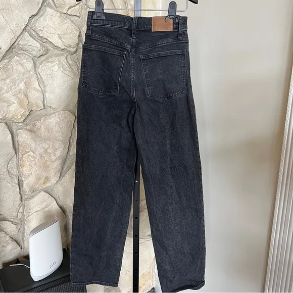 Madewell The Perfect Vintage Wide-Leg Jean in Belmere Wash 23 Gray Black