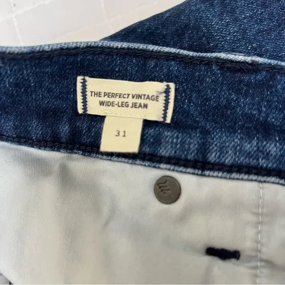 Madewell The Perfect Vintage Wide-Leg Jean in Nighthawk Wash Blue Size 31
