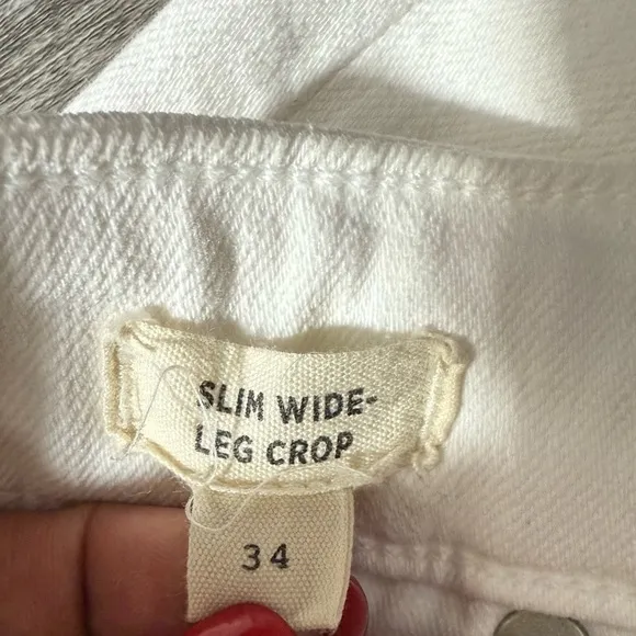 Madewell The Perfect Vintage Wide-Leg Crop Jean Tile White, 34