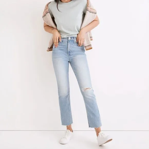 MADEWELL The Petite Perfect Vintage Jean in Coney Wash: Destroyed Edition {HH9}