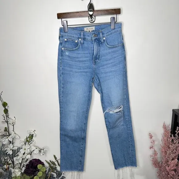 MADEWELL The Petite Perfect Vintage Jean in Coney Wash: Destroyed Edition {HH9}