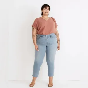 Madewell the Plus Mid-Rise Stovepipe Jeans in Abel Wash, Size 22W Magic Pockets