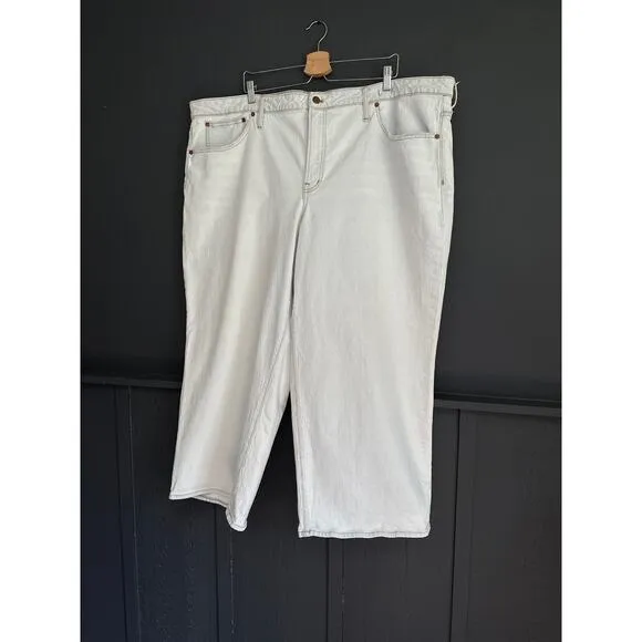 Madewell The Plus Perfect Vintage Wide Leg Crop Jean Edmunds Wash NEW Size 26W